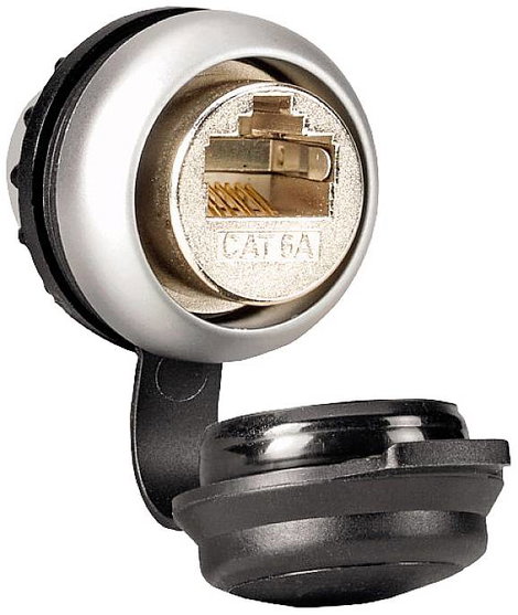 Eaton M22-RJ45-CAT6A RMQ titán válaszfalaljzat EP-400122 RJ45 dugó ház 1 db 2. kép
