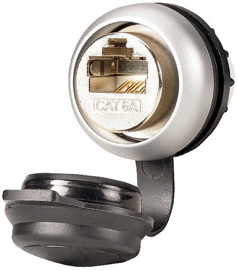 Eaton M22-RJ45-CAT6A RMQ titán válaszfalaljzat EP-400122 RJ45 dugó ház 1 db 3. kép