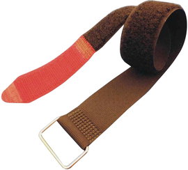 FASTECH® F101-25-630M Tépőzár Pánttal Bolyhos és horgos fél (H x Sz) 630 mm x 25 mm Fekete, Piros 5 