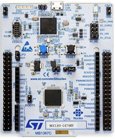 STMicroelectronics NUCLEO-G474RE Fejlesztőpanel 1 db