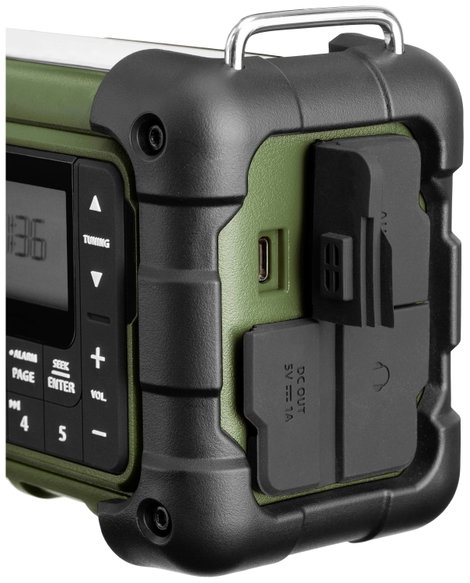Sangean MMR-99 Kültéri rádió URH, AM Vészhelyzeti rádió, Bluetooth® Napelem, Fröccsenő víz ellen véd 4. kép
