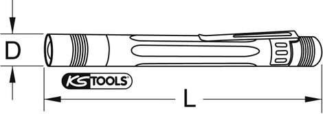 KS Tools 150.4370 LED Kézilámpa Övcsíptetővel Elemekről üzemeltetett 85 lm 10 óra 92 g 3. kép