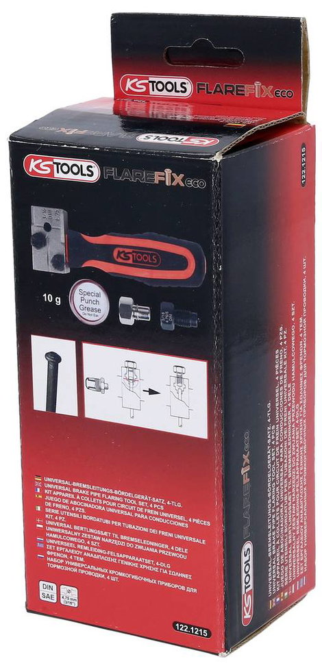 KS Tools 122.1215 FLAREFIXeco 4,75 mm-es univerzális fékvezeték kiterelő szerszámkészlet, 4 db 3. kép
