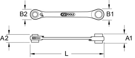 KS Tools KS TOOLS 503.4678 Mini átváltható bites racsnis gyűrűskulcs 124.50 mm 3. kép