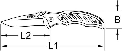 KS Tools 907.2105 907.2105 Összecsukható kés Fekete 4. kép