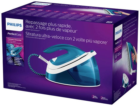 Philips PerfectCare Compact Essential GC6840/20 Gőzölős vasalóállomás 2400 W Kék 5. kép