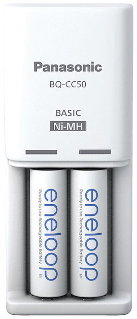 Panasonic Compact BQ-CC50 +2x eneloop AA Hengeres akku töltő NiMH Mikro (AAA), Ceruza (AA)