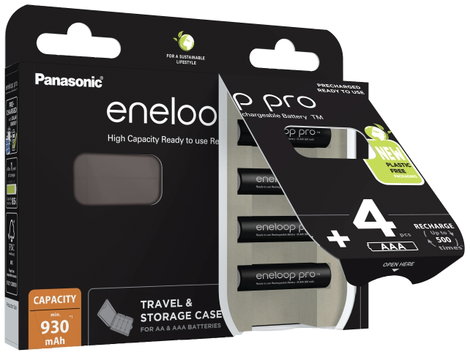 Panasonic eneloop pro HR03 +Box Mikroakku NiMH 930 mAh 1.2 V 4 db 3. kép