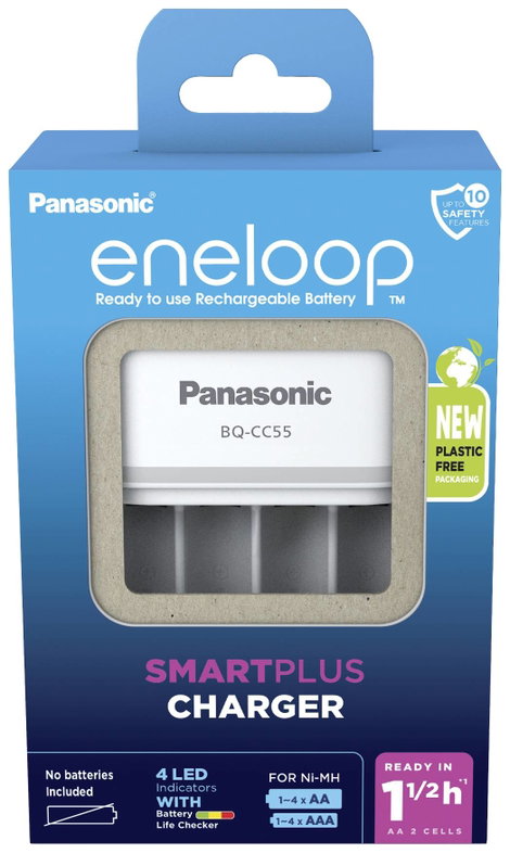 Akkucsomag töltő NiMH Nem Panasonic Smart & Quick BQ-CC55 Mikro (AAA), Ceruza (AA) 2. kép