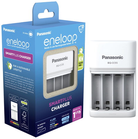 Akkucsomag töltő NiMH Nem Panasonic Smart & Quick BQ-CC55 Mikro (AAA), Ceruza (AA) 3. kép