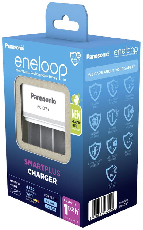 Akkucsomag töltő NiMH Nem Panasonic Smart & Quick BQ-CC55 Mikro (AAA), Ceruza (AA) 5. kép