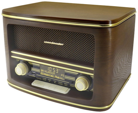soundmaster NR961 Asztali rádió DAB+, URH AUX, USB, CD, Bluetooth® Táviránytóval Barna 2. kép