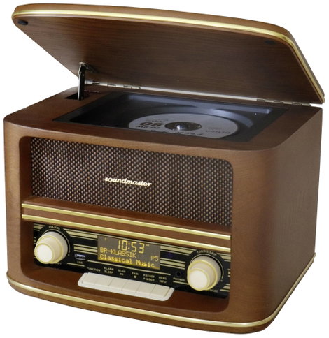 soundmaster NR961 Asztali rádió DAB+, URH AUX, USB, CD, Bluetooth® Táviránytóval Barna 4. kép
