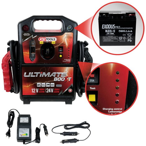 KS Tools Gyorsindító rendszer 550.1820 550.1820 Indulási segédáram=5000 A Indulási segédáram (24 V)= 2. kép