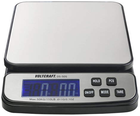 VOLTCRAFT DS-50S VC-12453065 Asztali mérleg Mérési tartomány (max.) 50 kg Leolvashatóság 1 g Elemekr 6. kép