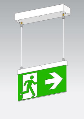 Beltrona MEXM82504 LED-es menekülési útvonal vészvilágítás Lánc szerelés