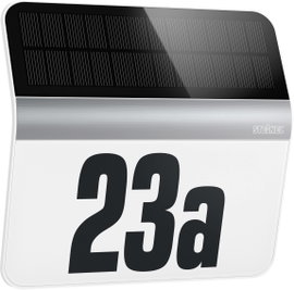 Napelemes házszámtábla 0,03 W hidegfehér/nemesacél, Steinel 007140 XSolar LH-N
