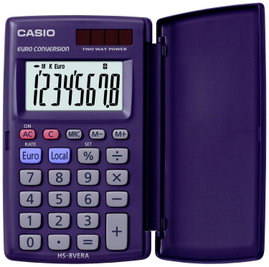Casio HS-8VERA Zsebszámológép Napenergiával üzemeltetett, Elemekről üzemeltetett Sötétkék Kijelző (s