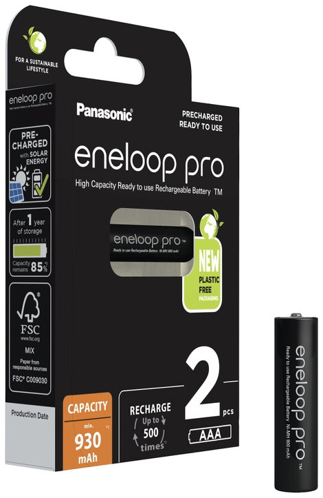 Panasonic eneloop pro HR03 Mikroakku NiMH 930 mAh 1.2 V 2 db 3. kép