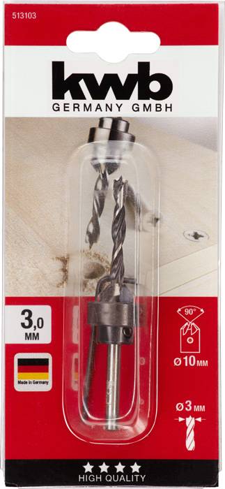 kwb 513103 Feltűzhető süllyesztő 5 részes 3 mm 5 db 2. kép