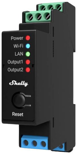 Shelly 2Pro PM Shelly Kapcsoló működtető Bluetooth, Wi-Fi