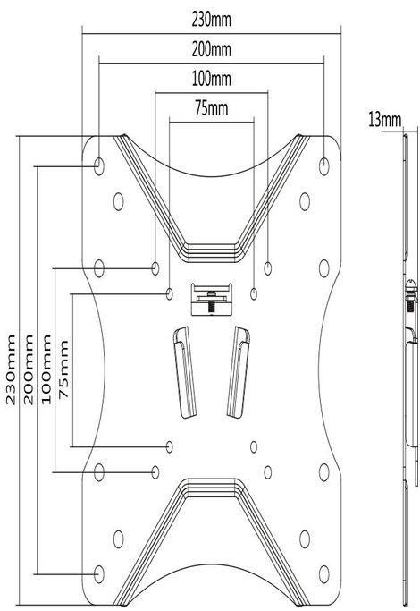SpeaKa Professional SP-TVM-103 Monitor tartó 1 részes 58,4 cm (23) - 106,7 cm (42) Merev 7. kép