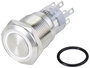 Vandálbiztos nyomógomb 250 V/AC 3 A 2x BE/(BE), fehér, TRU COMPONENTS TC-10090972 LAS1-AGQ-22E/W/24V bélyegkép
