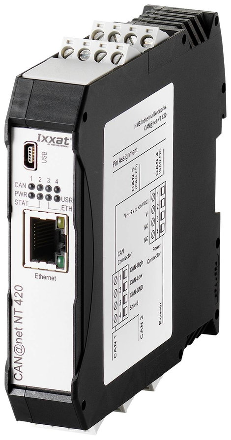 Ixxat 1.01.0332.42000 CAN@net NT 420 Can átalakító Ethernet, CAN, USB 24 V/DC 1 db