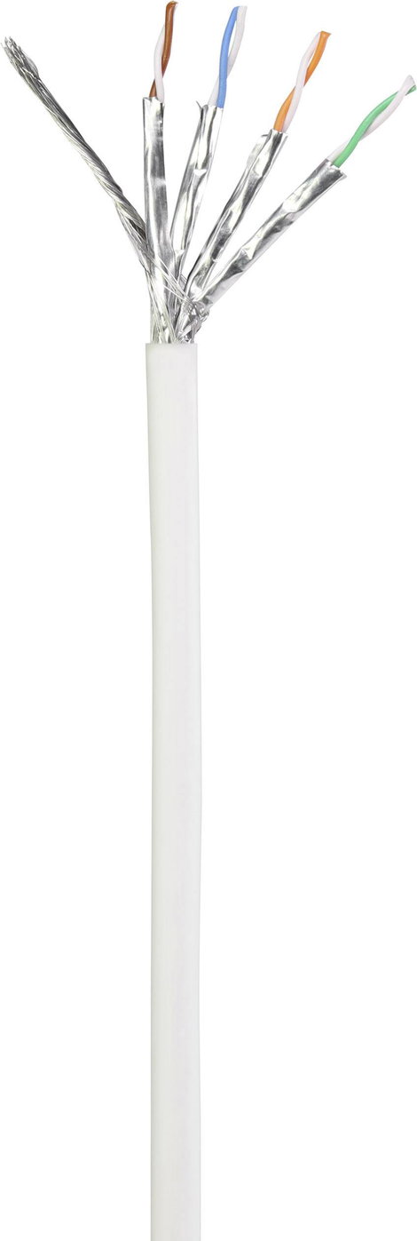 Renkforce RF-5047454 RJ45 Hálózati kábel, patchkábel CAT 6A S/FTP 0.15 m Fehér Védővel, Lángálló 1 d 4. kép