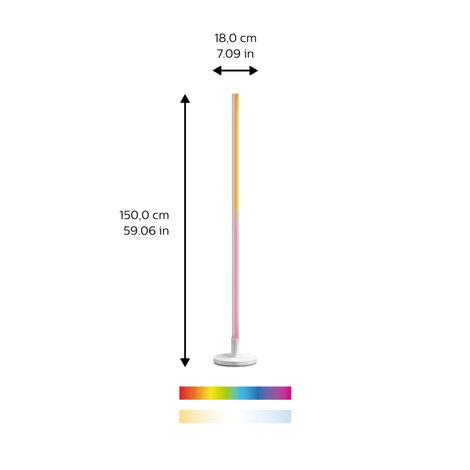 WiZ Wi-Fi BLE Pole Floor Light EU 8719514554375 LED-es állólámpa LED 13 W Fehér 3. kép