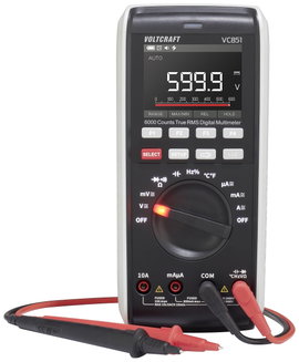 Digitális kézi multiméter CAT III 1000 V, CAT IV 600 V, Voltcraft VC851
