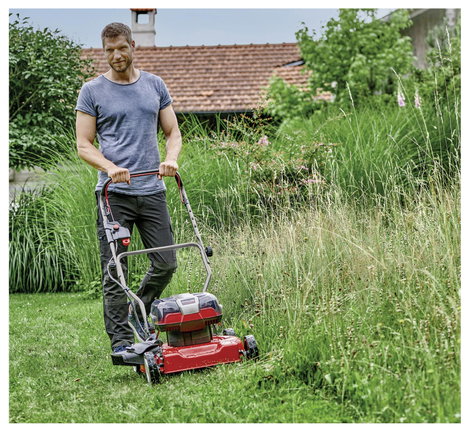 Einhell GE-CM 36/48 Li M-Solo Power X-Change Akku Fűnyíró Oldalkidobás, Mulcsozó funkció, Akku nélkü 4. kép