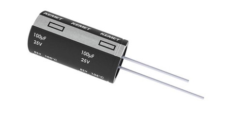 Kemet Elektrolit kondenzátor 2 mm 100 µF 6.3 V 20 % (Ø x Ma) 5 mm x 11 mm 1 db