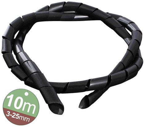 Quadrios 2111C144 2111C144 Spiráltömlő 3 - 25 mm Fekete 1 készlet