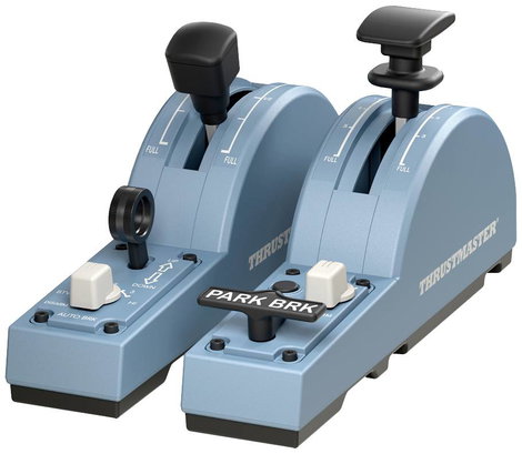 Thrustmaster TCA Quadrant Add-On Airbus Edition Repülésszimulátor fék- és leszállási szárnyak PC Kék
