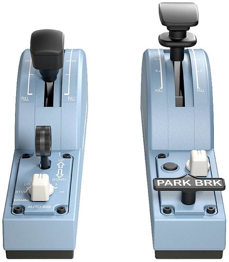 Thrustmaster TCA Quadrant Add-On Airbus Edition Repülésszimulátor fék- és leszállási szárnyak PC Kék 2. kép