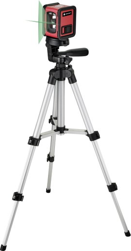 TOOLCRAFT CL12-G Keresztvonalas lézer Állvánnyal, Önszintező, Zöld lézer Hatótáv (max.): 12 m