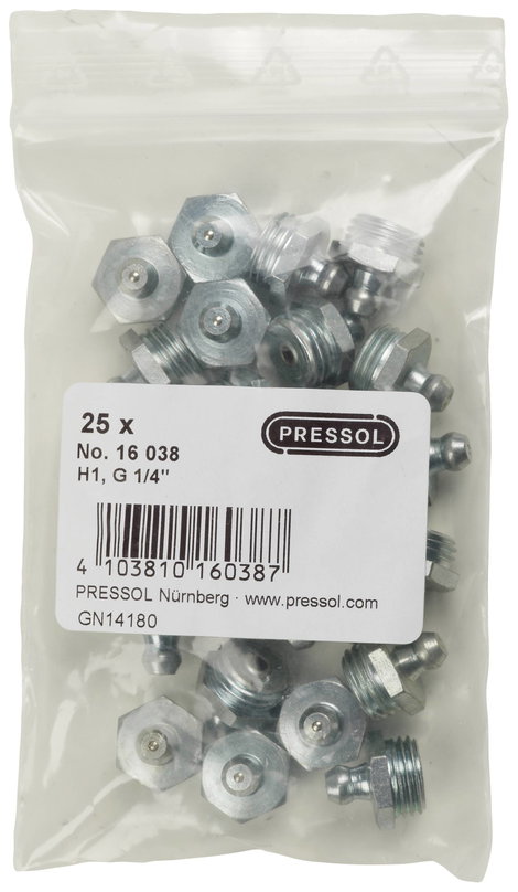 Pressol Kúpos kenőcsonk H1-egyenes, G 1/4' ' -VZ 25 db