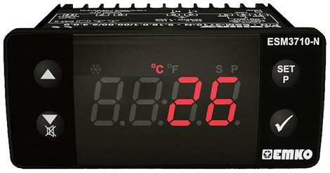 Emko ESM-3710-N 2 pontos szabályozó Hőmérséklet szabályozó PTC -50 - 150 °C Relé, 16 A (H x Sz x Ma)