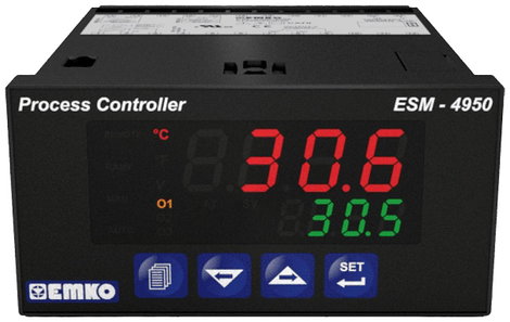 Emko ESM-4950 2 pontos, P, PI, PD, PID Univerzális szabályozó Pt100 -200 - +1700 °C Relé, 5 A (H x S