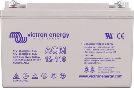 Victron Energy Blue Power BAT412101104 Szolár akku 12 V 110 Ah Ólom-zselés (Sz x Ma x Mé) 330 x 220 2. kép