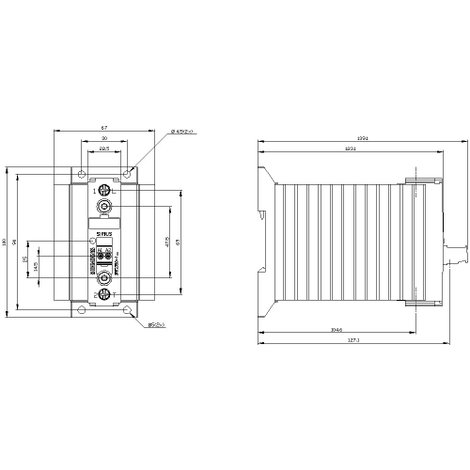 Félvezető kontaktor, védőkapcsoló Sirius 3RF23 Siemens 3RF2350-1AA04 Terh.áram 50 A Kapcsolási feszü 3. kép
