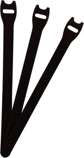 Tépőzáras kábelkötöző 200 x 13 mm, fekete, Fastech E1-2-330-B100