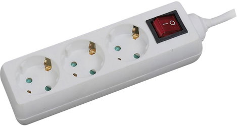 LogiLink LPS206 Elosztó kapcsolóval Fehér Védőérintkezős 1 db