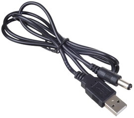 Akyga USB töltőkábel DC dugó, 5,5 mm-es 0.80 m Fekete AK-DC-04