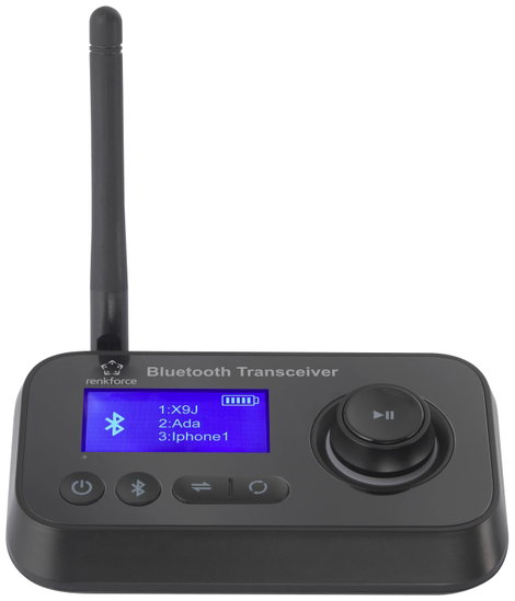 Bluetooth zene adó/vevő Bluetooth 5.0, beépített LED kijelző, 10 m, Renkforce RF-BTR-210 2. kép