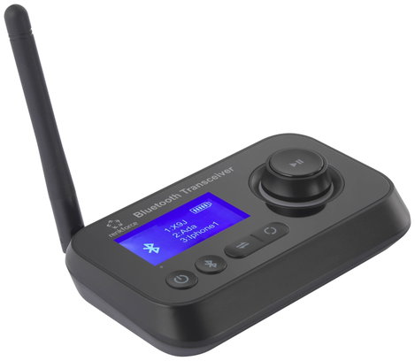 Bluetooth zene adó/vevő Bluetooth 5.0, beépített LED kijelző, 10 m, Renkforce RF-BTR-210 3. kép
