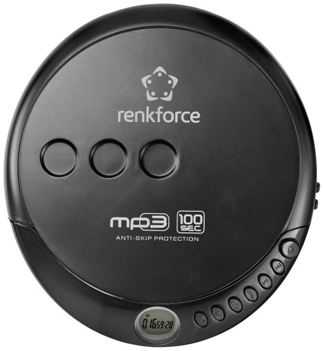 Renkforce RF-CDP-200 Hordozható CD lejátszó CD, MP3 Fekete 5. kép