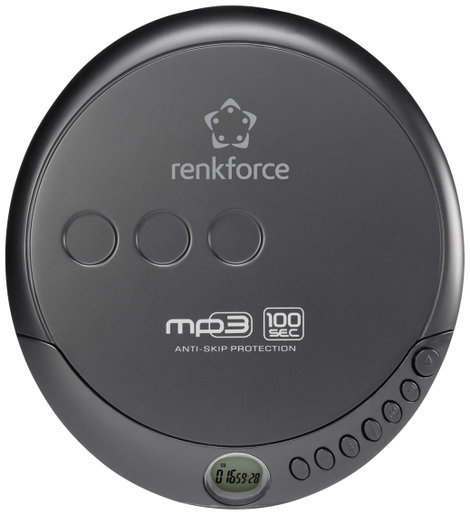 Renkforce RF-CDP-200 Hordozható CD lejátszó CD, MP3 Fekete 8. kép