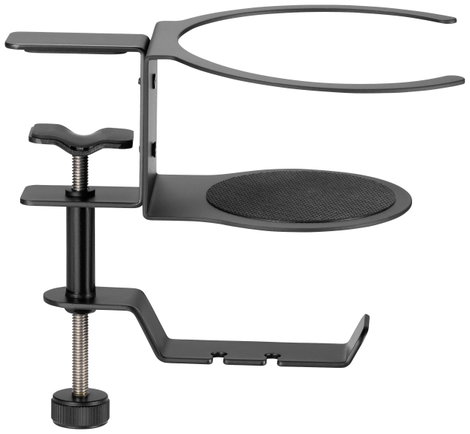 SpeaKa Professional SP-HCH-120 Fejhallgató tartó Beépített kábelvezető Fekete 4. kép